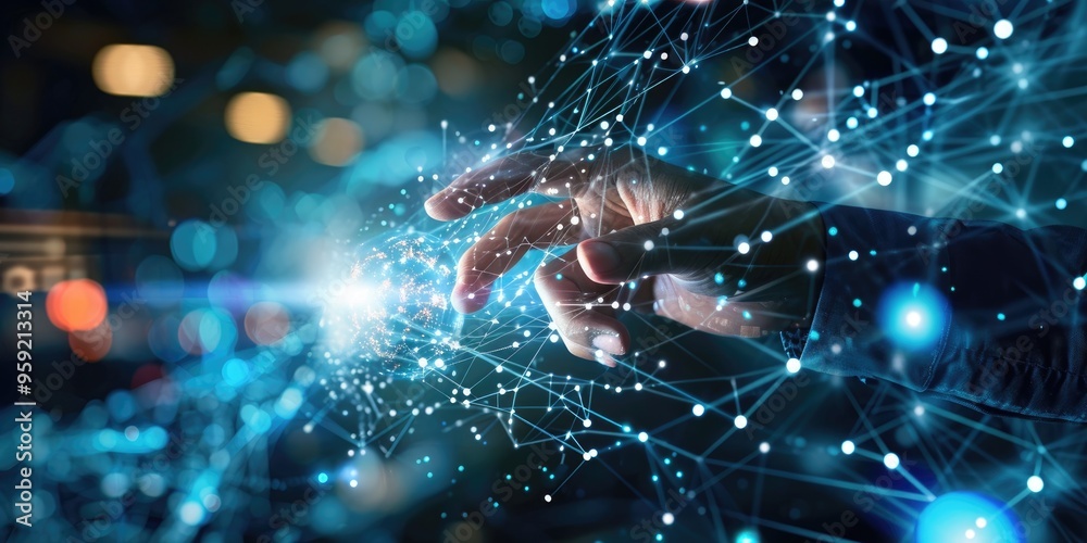 Poster Digital transformation change management, internet of things (IoT), new technology bigdata and business process strategy, automate operation, customer service management, cloud computing globalization