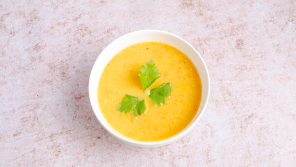 Lentil soup bowl