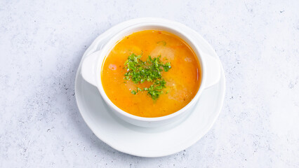 Lentil soup bowl