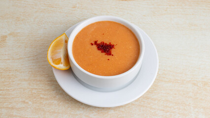 Lentil soup bowl