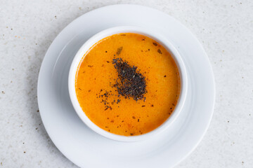 Lentil soup bowl