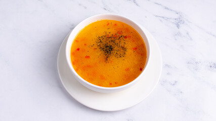 Lentil soup bowl
