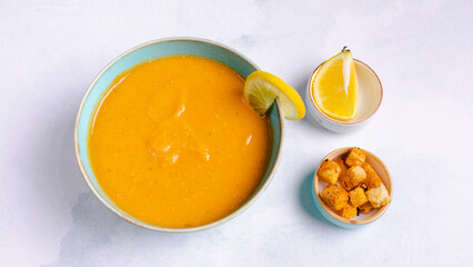 Lentil soup bowl