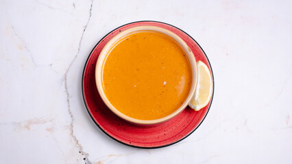 Lentil soup bowl
