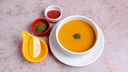 Lentil soup bowl