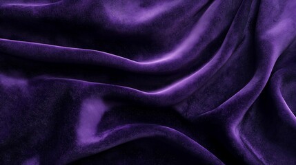 Image of rich purple velvet fabric, showcasing its smooth texture and elegant folds.