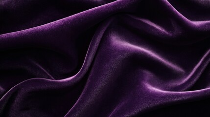 Image of rich purple velvet fabric, showcasing its smooth texture and elegant folds.