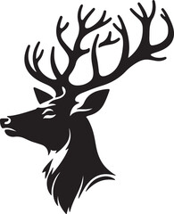 Deer logo icon vector art illustration 