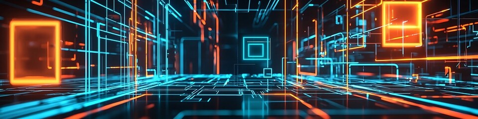 abstract background with tech lines