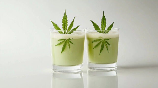 Bhang glass isolated on white background 