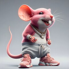Raper pink mouse 