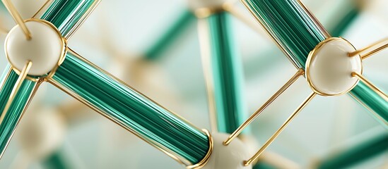 close up of green spikes abstract technology background