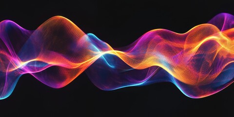 Abstract light trails beautifully depicting highspeed movement, showcasing a stunning array of vibrant colors and fluid dynamics, all set in a modern technological design that captivates the eye