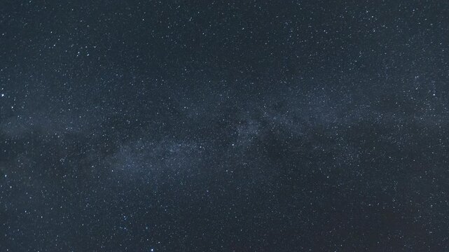 The Milky Way moving across the night sky. Captures the mesmerizing motion of stars and cosmic detail in a clear dark sky
