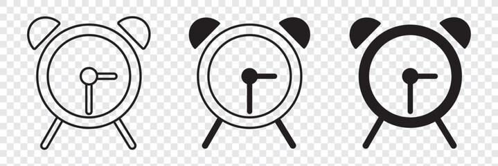 Set of clock icons. Clock, time. eps 10