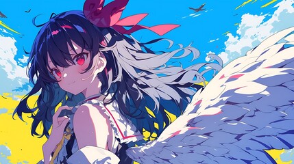 Naklejka premium streamer anime girl