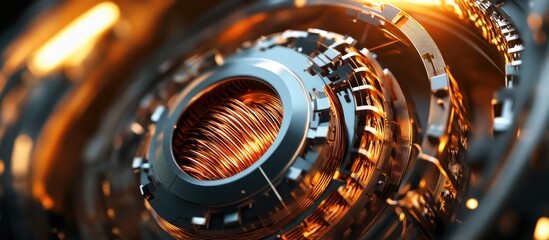 Interior copper winding of an electric motor