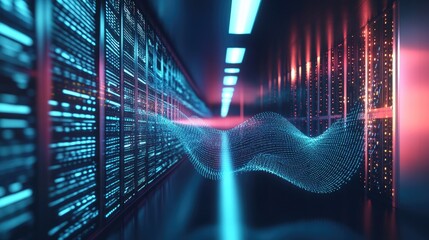 Network waves in a data center s server room