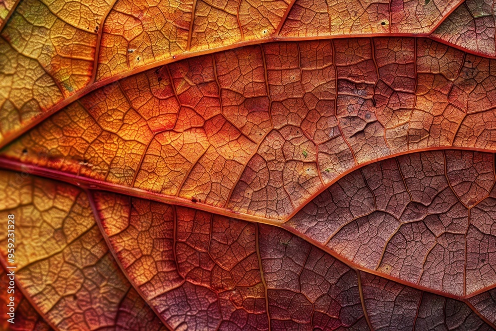 Aufkleber a close up of a leaf with a green background texture of a leaf captured in stunning detail