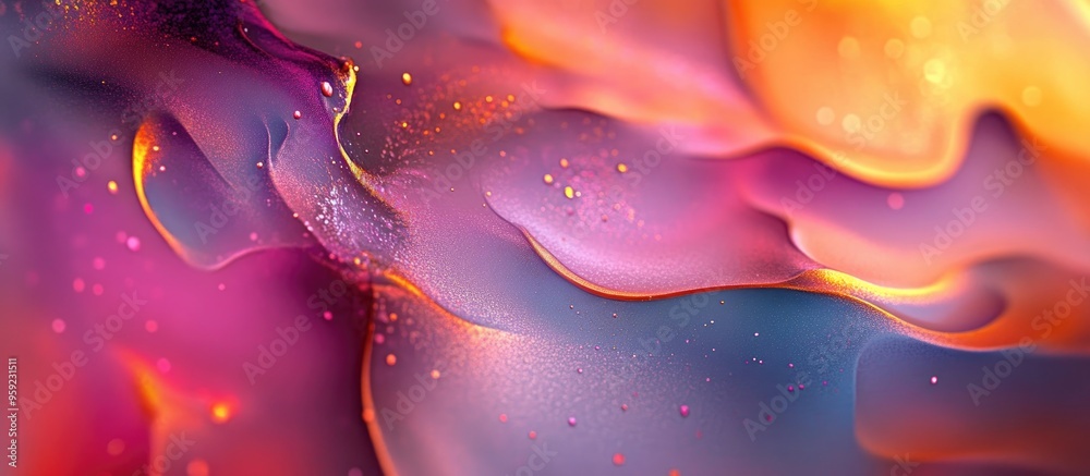 Poster vibrant and colorful abstract background design with dynamic fluid shapes and textures perfect for c