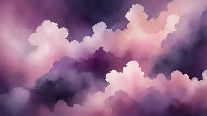 Fototapeta premium Abstract illustration background of a watercolor texture combination of pink and purple, A Watercolor Dream illustration background