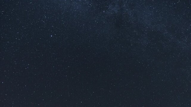 The Milky Way moving across the night sky. Captures the mesmerizing motion of stars and cosmic detail in a clear, dark sky