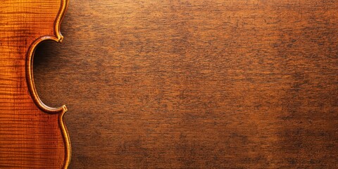 Wooden Background with Violin Detail