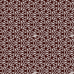 Contemporary geometric pattern. Repeated triangles, lines. Art deco style ornament. Modern geo abstract background. Linear seamless surface design. Grid digital paper, textile print. Vector wallpaper