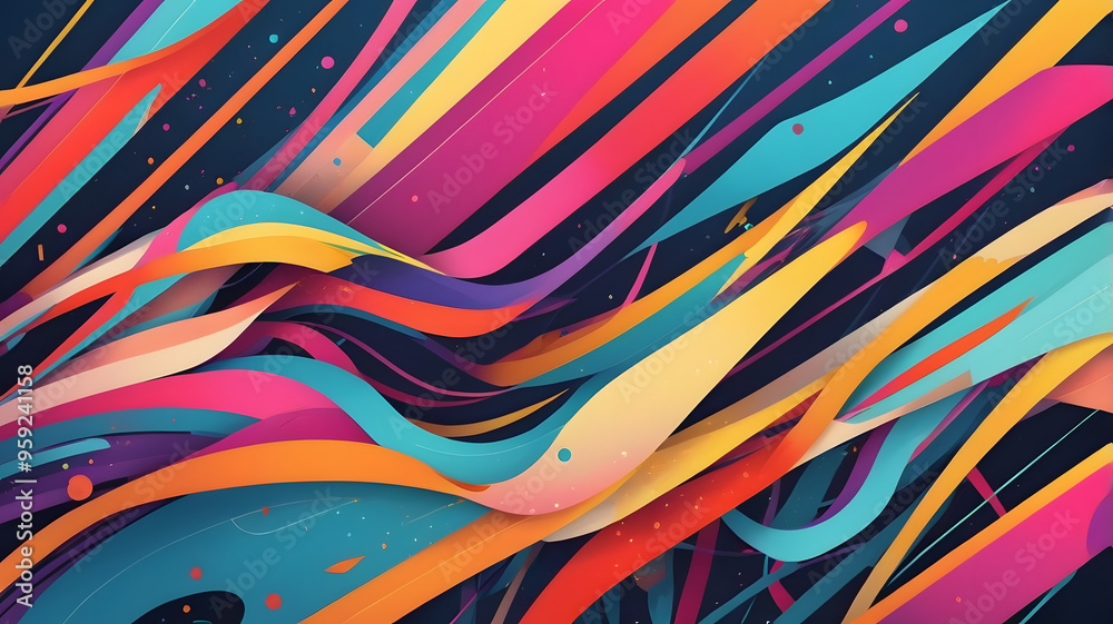 Wall mural a cute abstract background with a watercolor feel generative ai