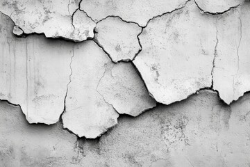 Obraz premium Grey textured concrete wall background, ai