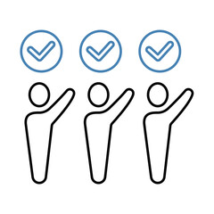 agree concept line icon. Simple element illustration. agree concept outline symbol design.
