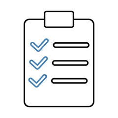 checklist concept line icon. Simple element illustration. checklist concept outline symbol design.