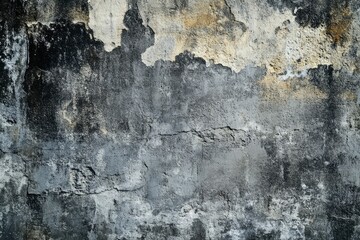 Grey textured concrete wall background, ai