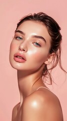 beautiful model with amazing skin