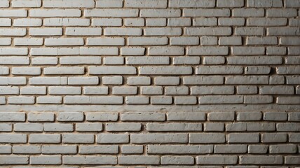 Fototapeta premium Abstract illustration of an empty, weathered white brick wall, perfect for creating a textured background in your design projects. 