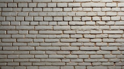 Fototapeta premium Abstract illustration of an empty, weathered white brick wall, perfect for creating a textured background in your design projects. 