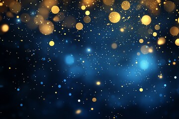 Obraz premium Abstract Background with Golden Bokeh Lights.