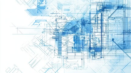 Obraz premium Abstract Blue Geometric Pattern Background Design