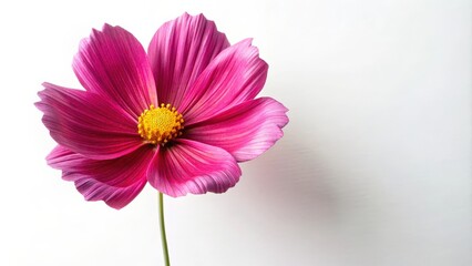 Isolated single cosmos paper flower made from crepe paper, flower, cosmos, paper, isolated, single, handmade, craft, DIY