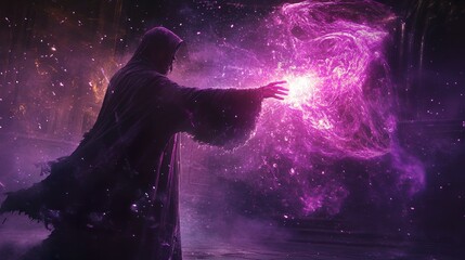A warlock casts his spell