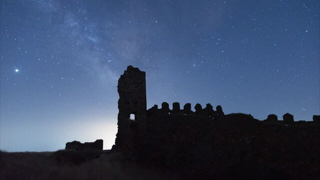 The Milky Way moving across the night sky. Captures the mesmerizing motion of stars and cosmic detail in a clear, dark sky