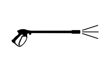 pressure washer gun icon,mobile car wash detailing,detailer,power wash,deep cleaning silhouette	
