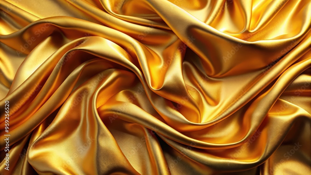 Wall mural luxurious gold fabric background perfect for adding elegance to any design project, gold, luxury, fa