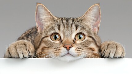 A cat is looking at the camera with its eyes wide open