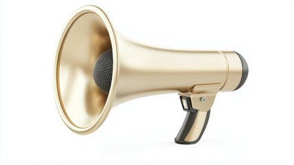 A large golden microphone with a microphone on it