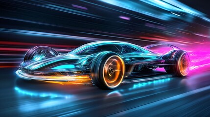 Fototapeta premium car light speed