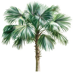 Tropical Palm Tree, Green Palm Tree Illustration, Exotic Plant Art, Tropical Decor, Digital Art Print, Beach Theme, Botanical Art, Nature