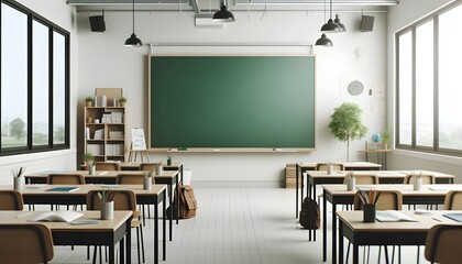 empty board in classroom