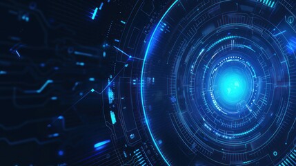 Obraz premium Abstract technology wallpaper futuristic innovative background. AI generated image