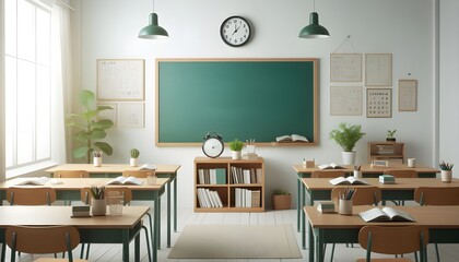 empty board in classroom